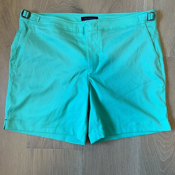 Lords of Harlech Oxford swim trunk mens shorts green short 34 trunks hybrid - Picture 1 of 10